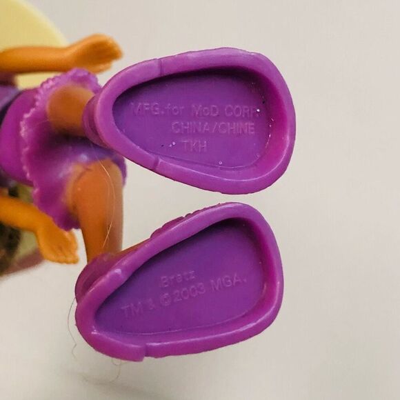 bratz yasmin fashion doll mcdonald’s 4 inch happy meal mini toy purple d… - Picture 7 of 8